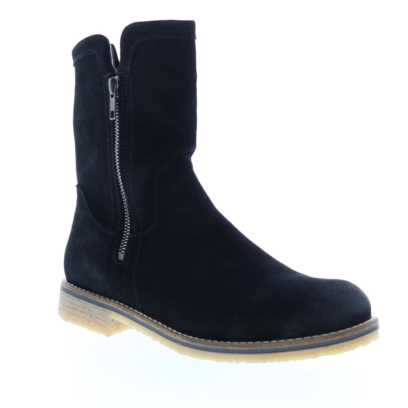 Bos. & Co. Boba Womens Black Suede Zipper Casual Dress Boots Every Condition Lined interior