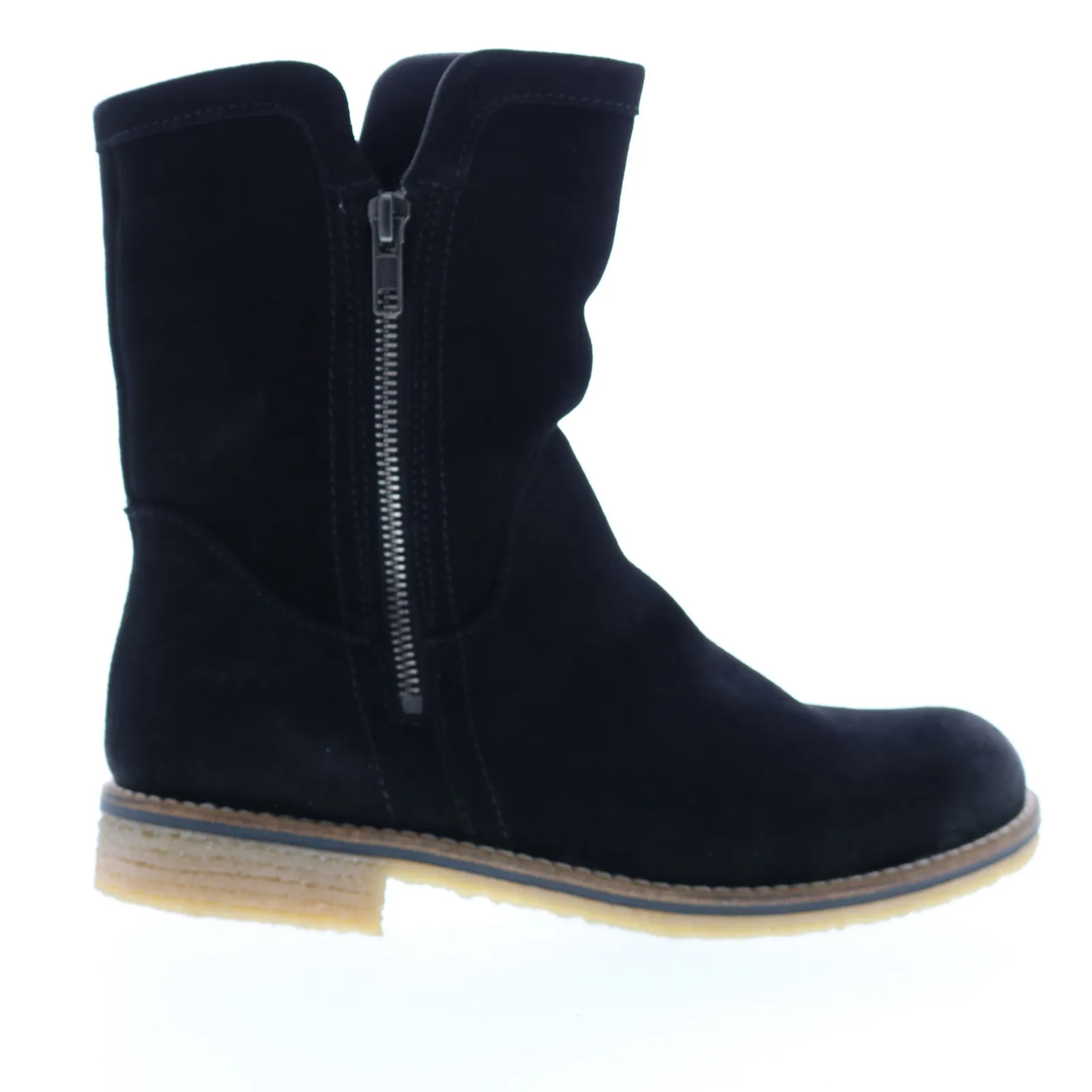 Bos. & Co. Boba Womens Black Suede Zipper Casual Dress Boots Anti Bacterial