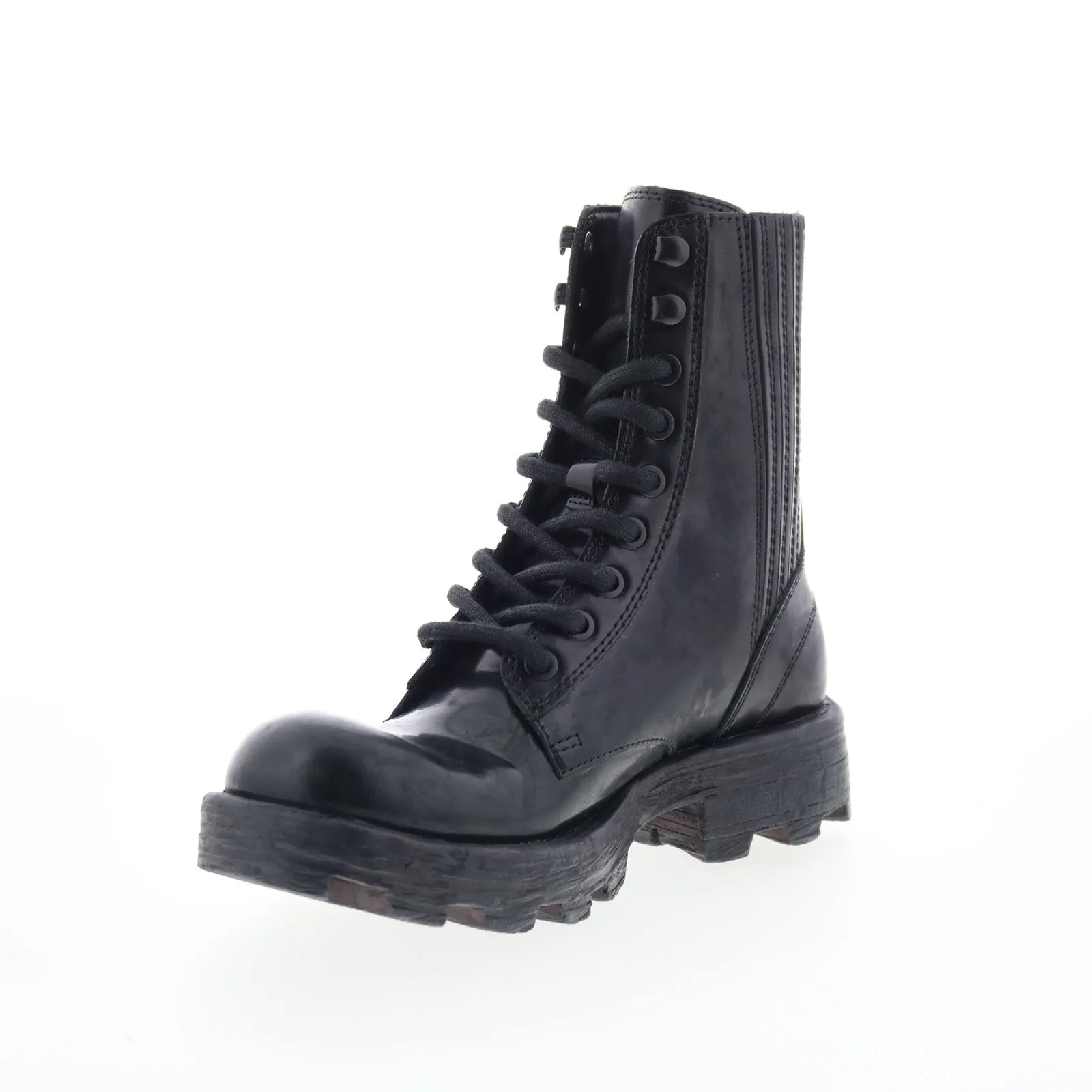 Diesel D-Hammer BT W Y03017-P4471-T8013 Womens Black Leather Casual Dress Boots Snow Ready