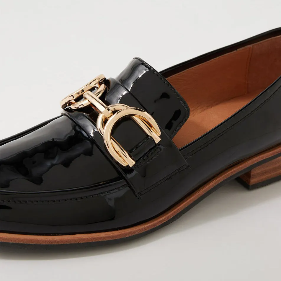 DJANGO & JULIETTE LANNCIS BLACK PATENT Everyday Shoes Walk Hold