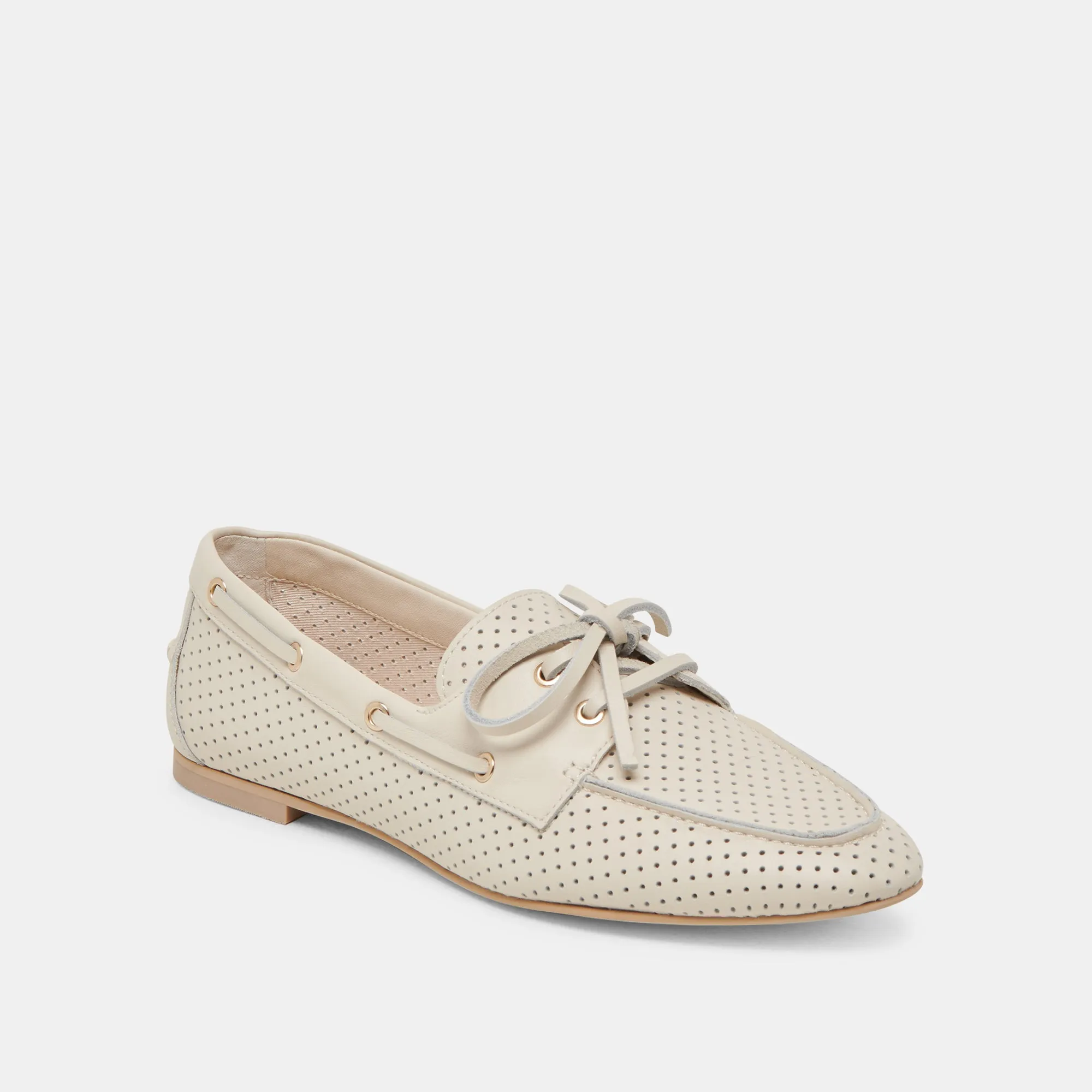 LAKIN LOAFERS IVORY PERFORATED LEATHER Food Fest