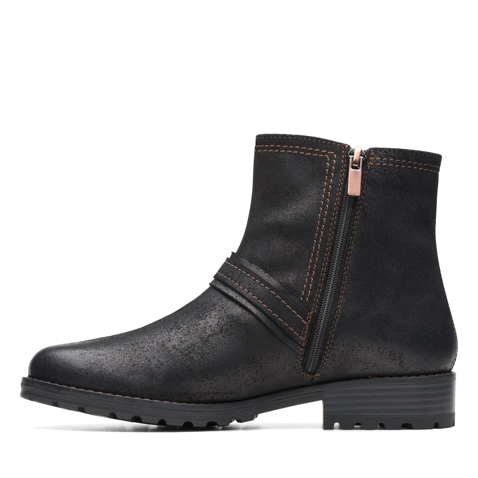 All-Terrain Use Minimal Aesthetic Clarks Aspra Buckle 26174952 Womens Black Suede Zipper Casual Dress Boots