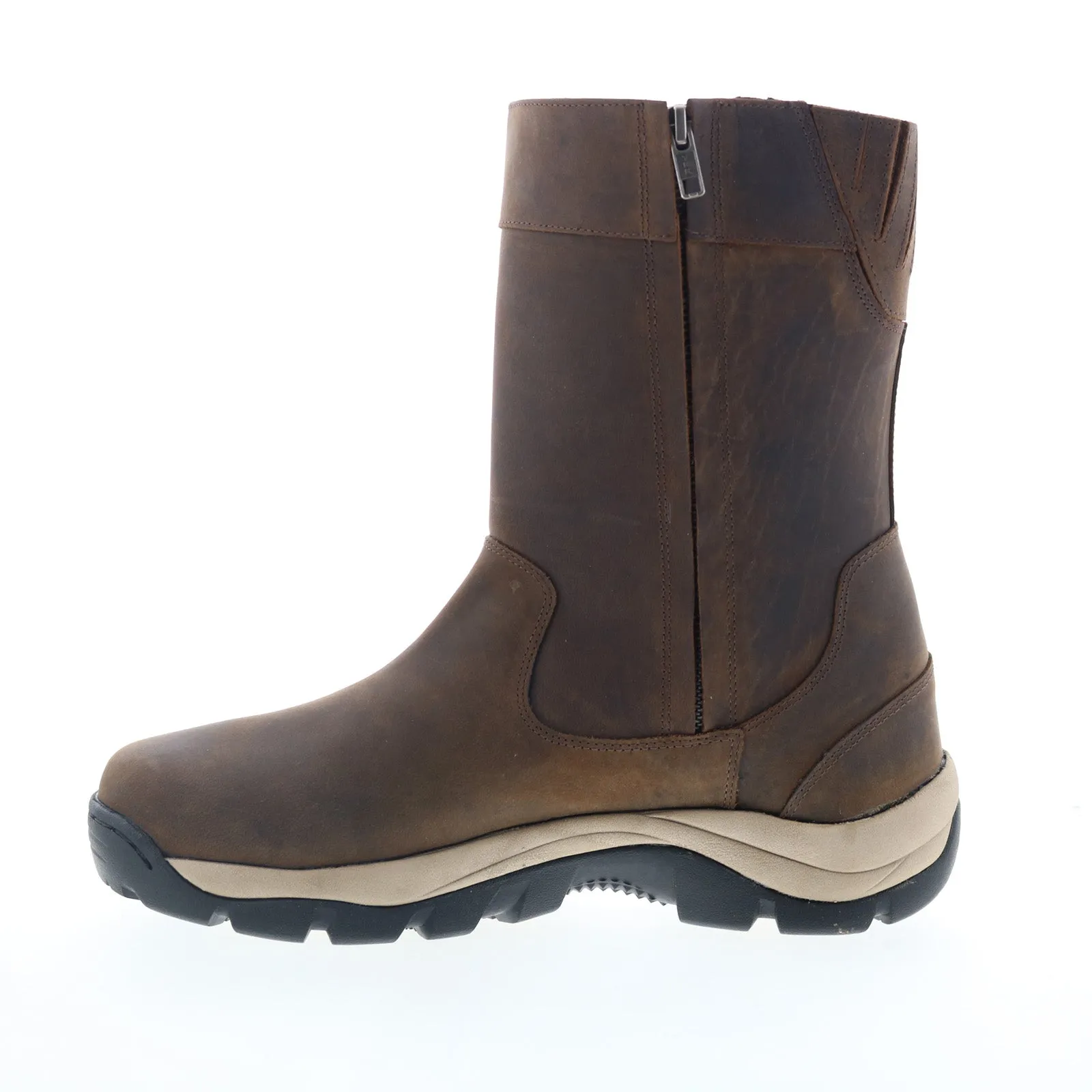 Rugged And Durable Modern Utility Jama Old West S 9 Inch MB2062 Mens Brown Wide Leather Western Boots
