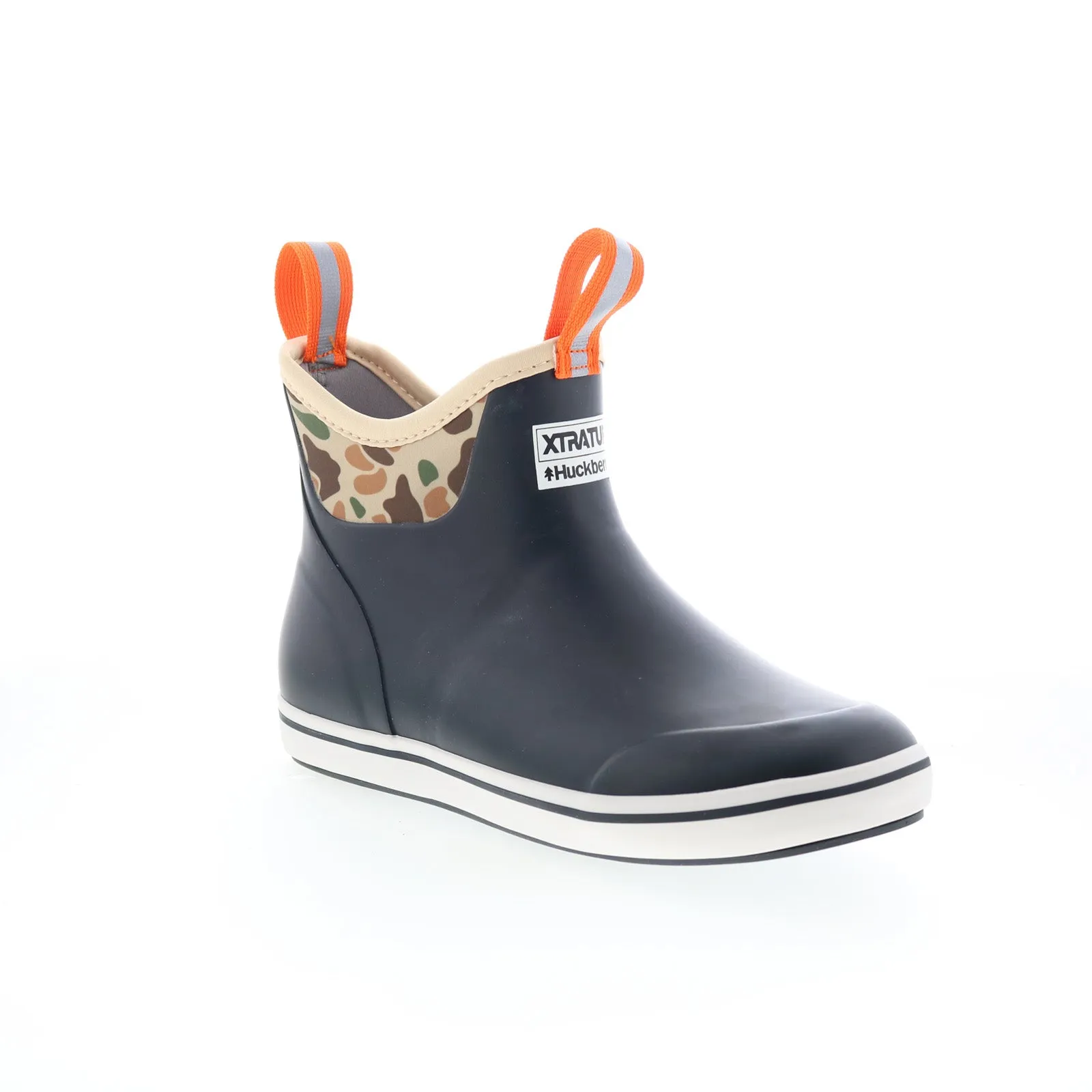anti-odor Xtratuf Ankle Deck Boot 6" Waterproof HADB0CAM Mens Black Fishing Boots