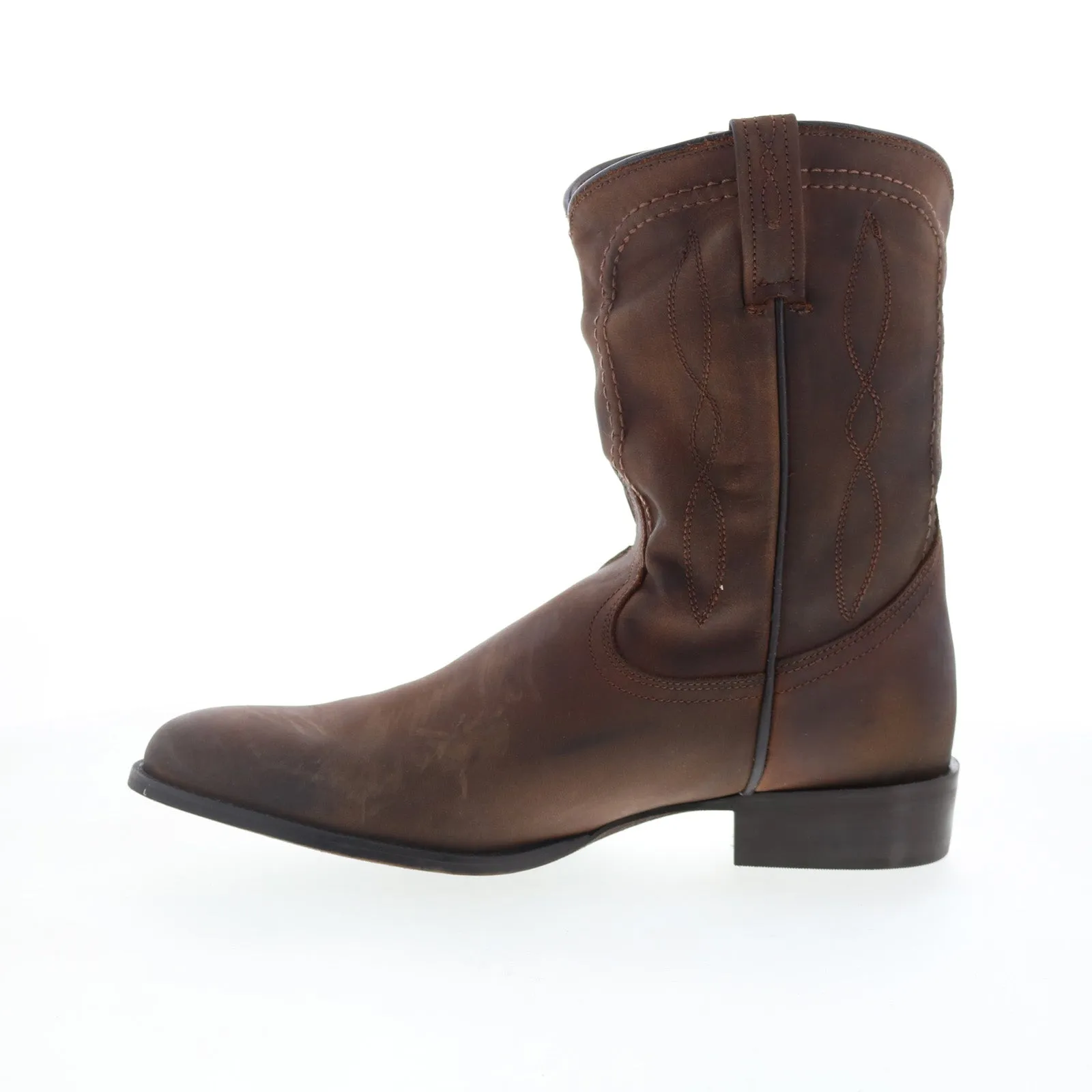Protective Footwear Dingo Hondo Boot DI-846 Mens Brown Leather Slip On Western Boots