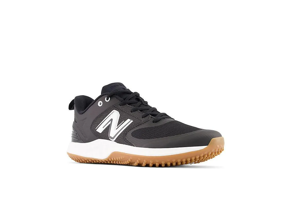 New Balance Men's Fresh Foam 3000 V6 Turf Baseball Shoes - Black with White & Gum Rubber - T3000BK6 Chic Flair Sports Culture