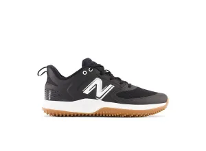 Training Ease Flexible Fit New Balance Men's Fresh Foam 3000 V6 Turf Baseball Shoes - Black with White & Gum Rubber - T3000BK6