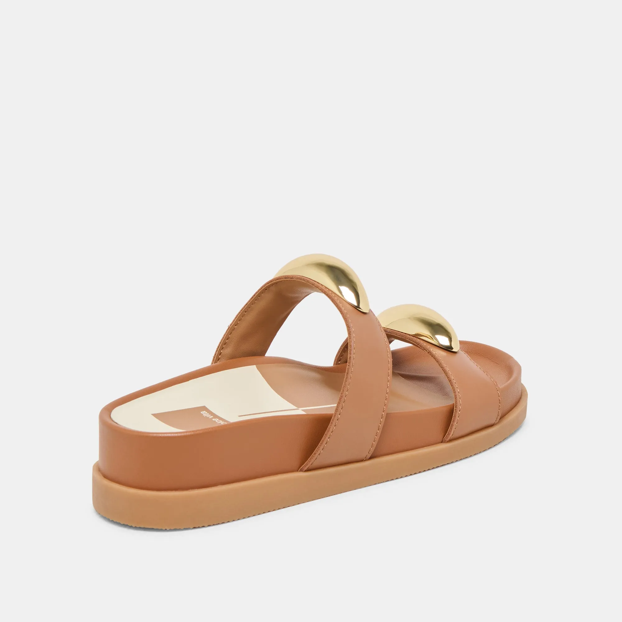 SATINE SANDALS SADDLE LEATHER Leg Ease Flexible Grip