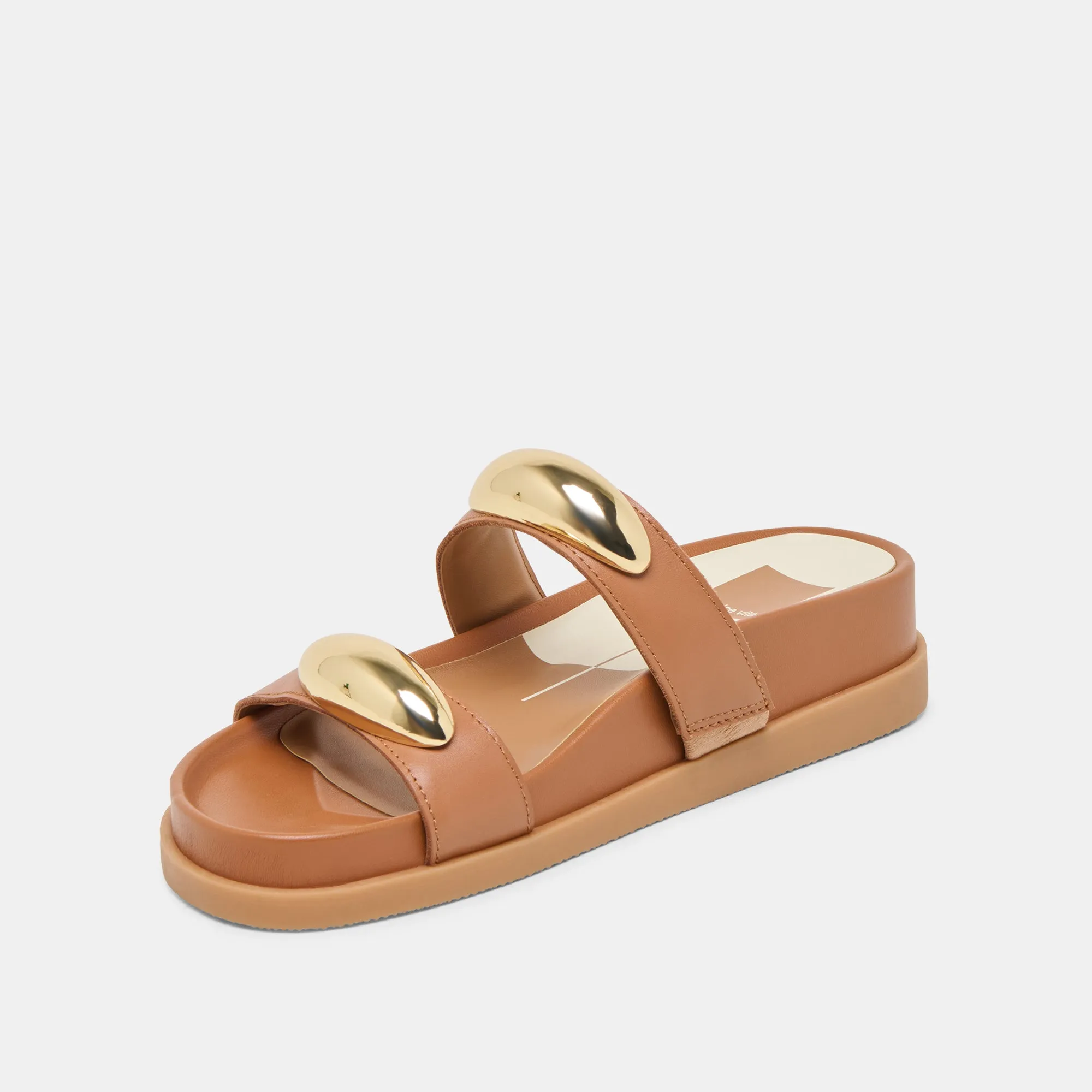 Boardwalk Glam Foot Freedom SATINE SANDALS SADDLE LEATHER