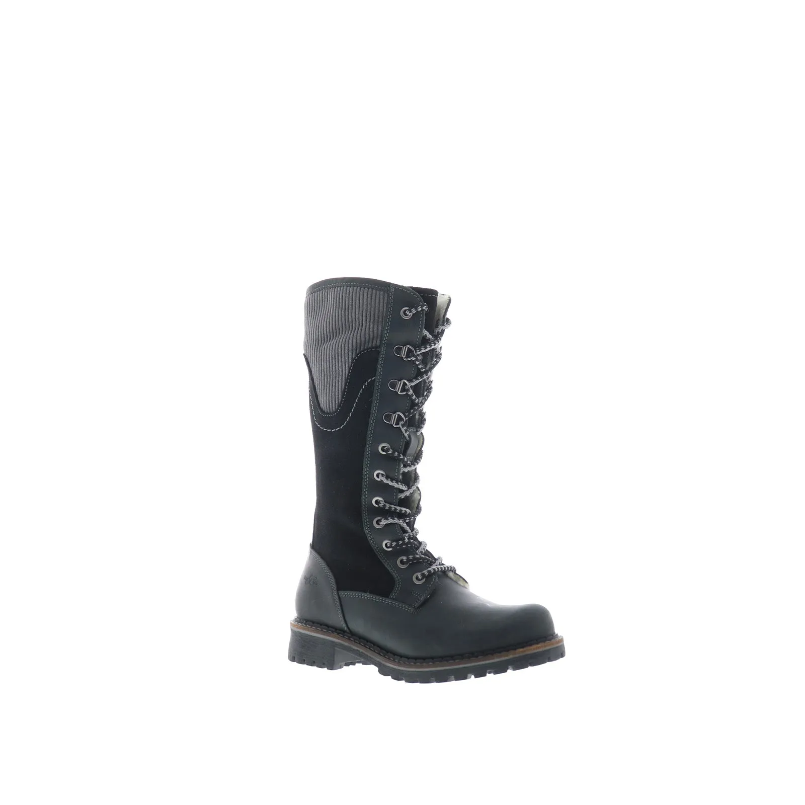 soft fit Comfortable Cushioning Bos. & Co. Harrison Womens Black Leather Lace Up Casual Dress Boots