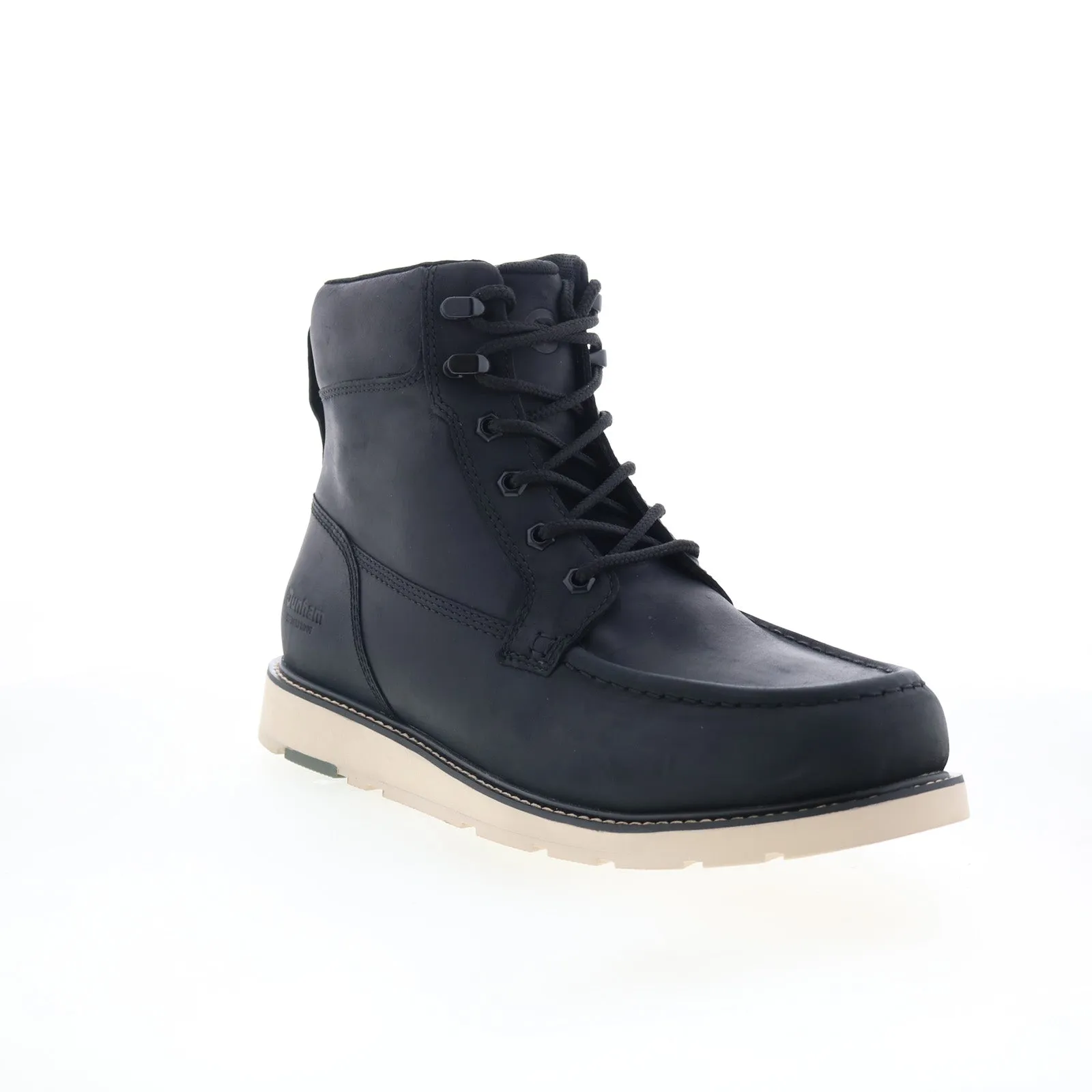 Dunham Brisco Waterproof Lace Up Mens Black Extra Wide Casual Dress Boots Adjustable Elastic Cuff