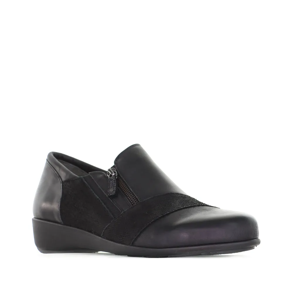 Relax Fit Walk Relaxed Footwear ZIERA SAGE BLACK CUT
