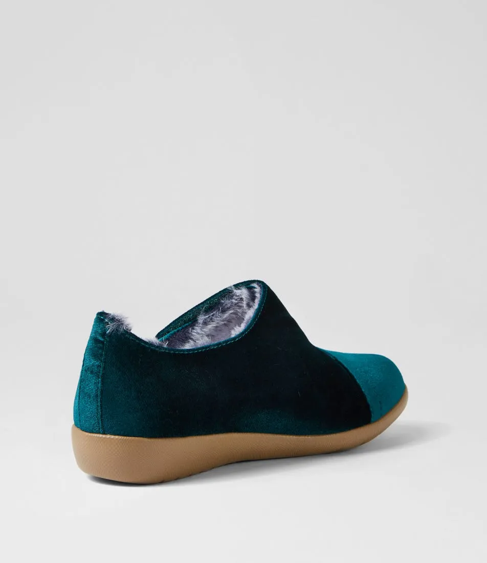 Comfort Walk Fit Comfy Movement Shoes ZIERA FLISS EMERALD VELVET