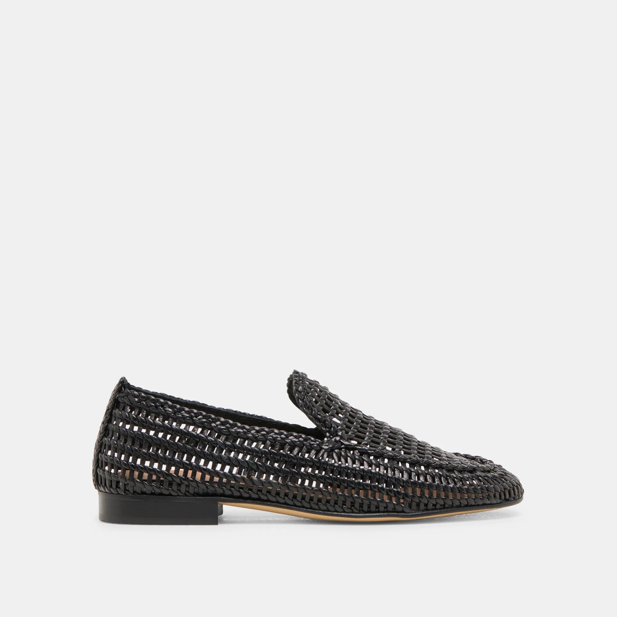 ARMOND FLATS BLACK WOVEN LEATHER Love Walk Minimal Core