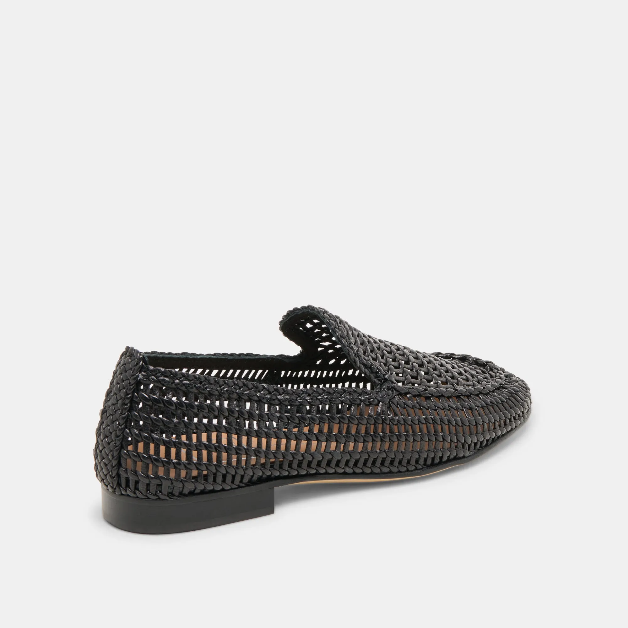 ARMOND FLATS BLACK WOVEN LEATHER Quick Drying