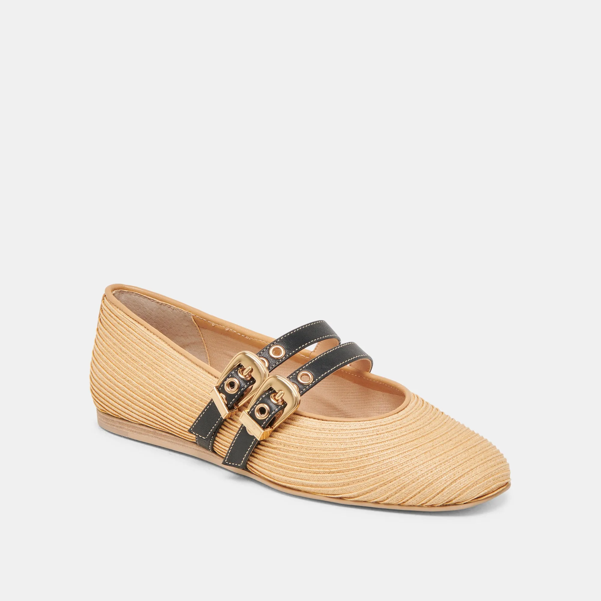 Stylish Basic Footwear Cozy Day BAYLEE BALLET FLATS NATURAL RAFFIA