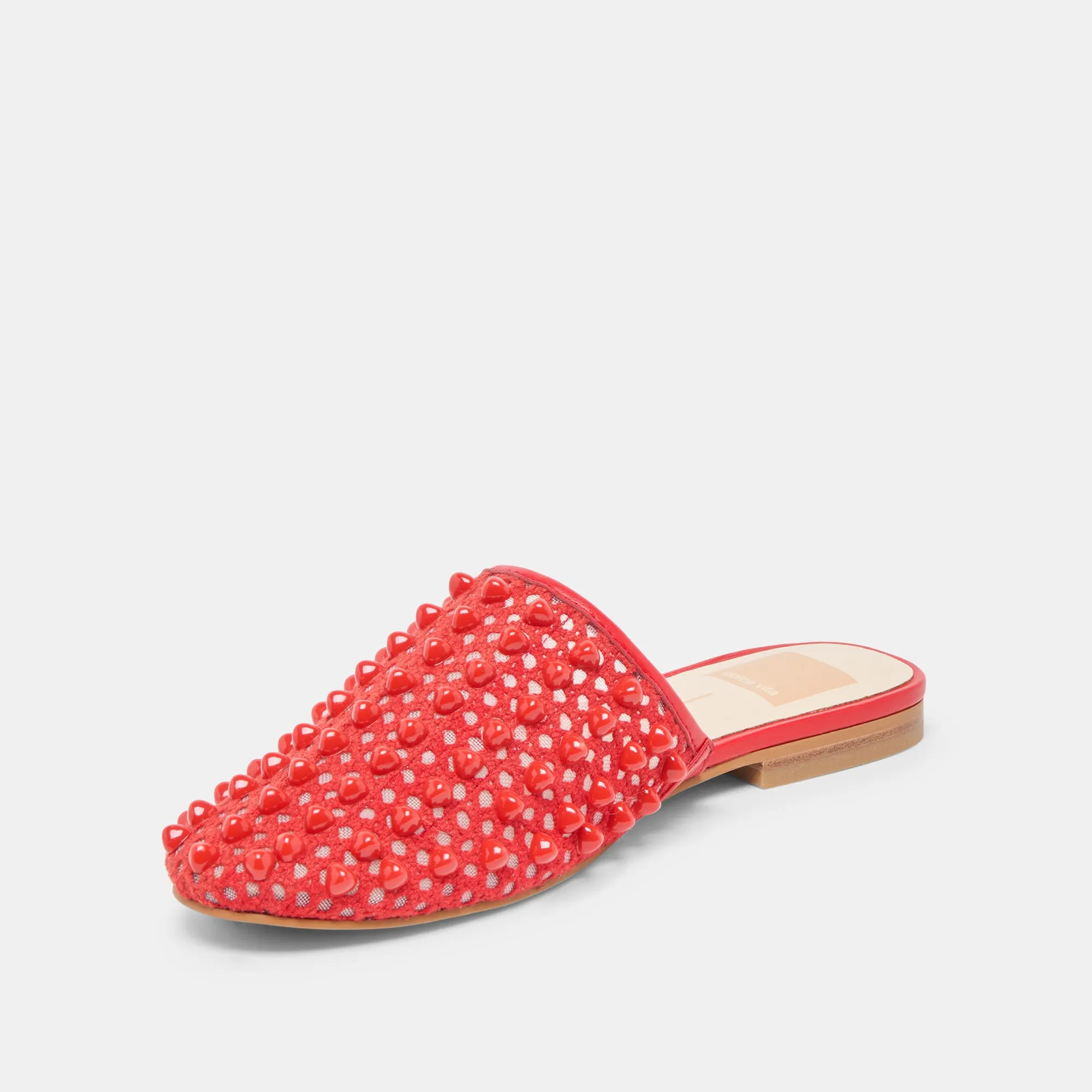 Timeless Look Comfortable Walk ROVA BEAD FLATS CHILI BEADED MESH