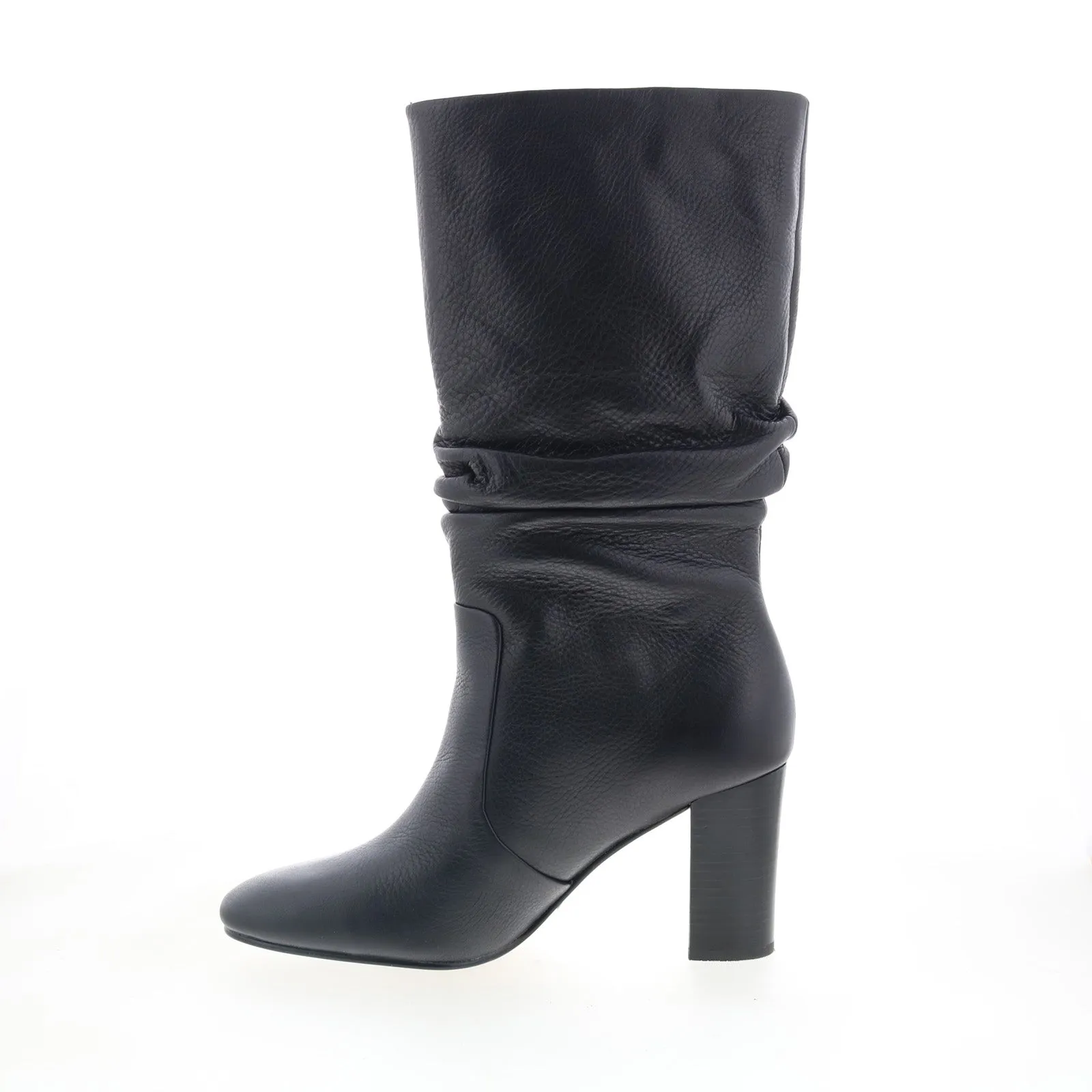 Soft Padding Johnston & Murphy Charlotte Slouch Boot 78-52605 Womens Black Mid Calf Boots