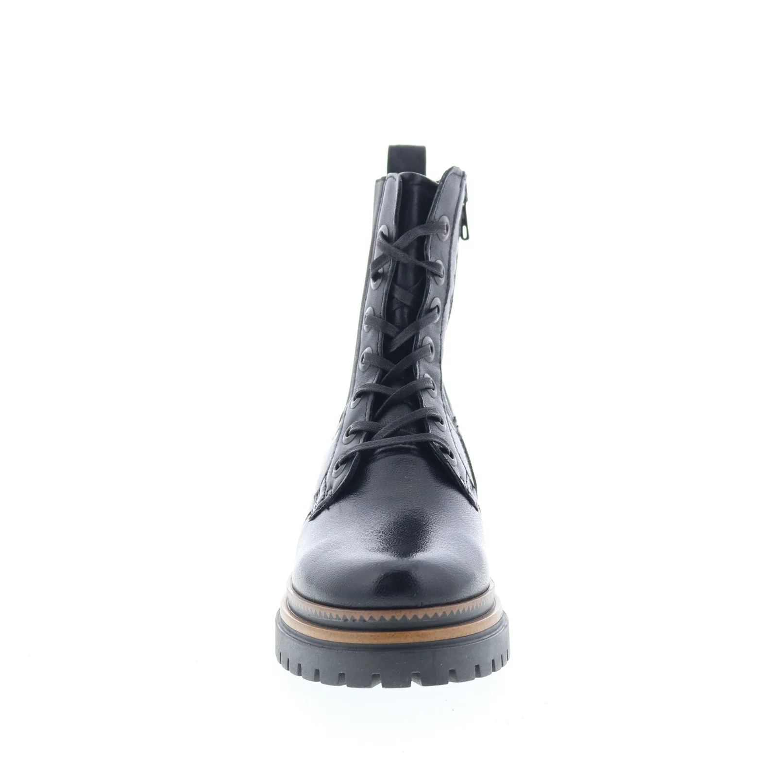 Miz Mooz Davie Womens Black Leather Lace Up Casual Dress Boots Construction Fit Tear-resistant