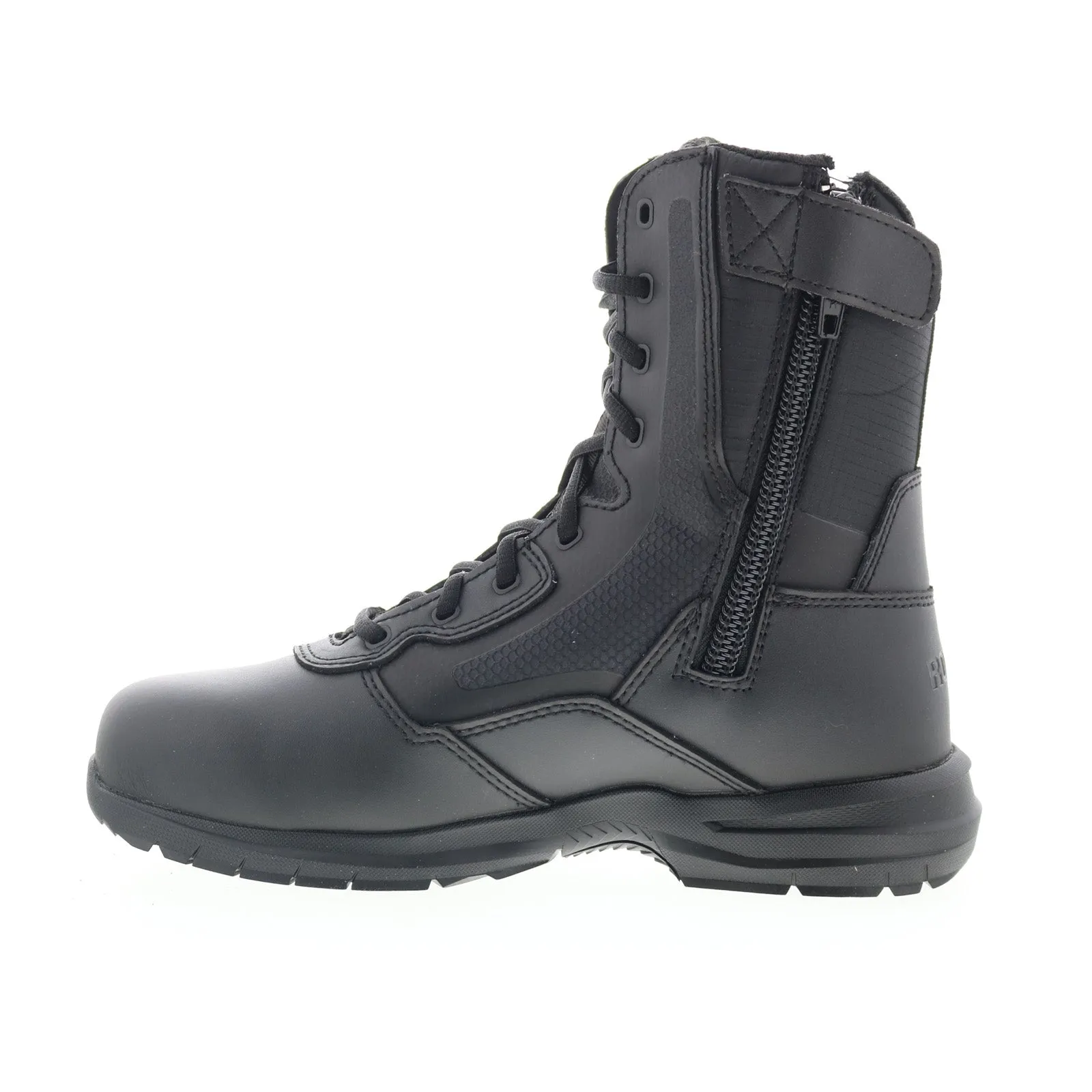 Classic Appearance Rocky Cadet 8" Side Zip RKD0102 Mens Black Wide Leather Tactical Boots