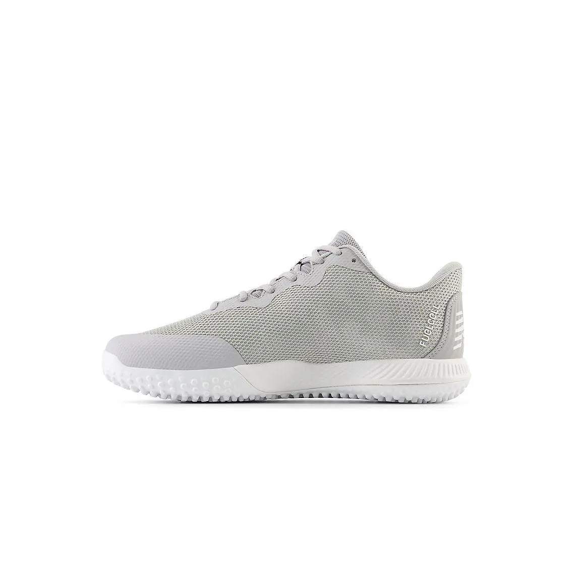 Stretch Fabric New Balance Men's FuelCell 4040 V7 Turf Baseball Shoes - Raincloud / Optic White - T4040TG7