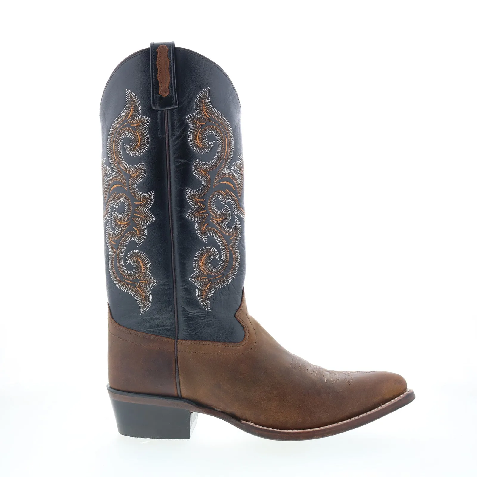 Minimal Weight Street Walk Jama Old West 5507 Mens Brown Leather Slip On Cowboy Western Boots