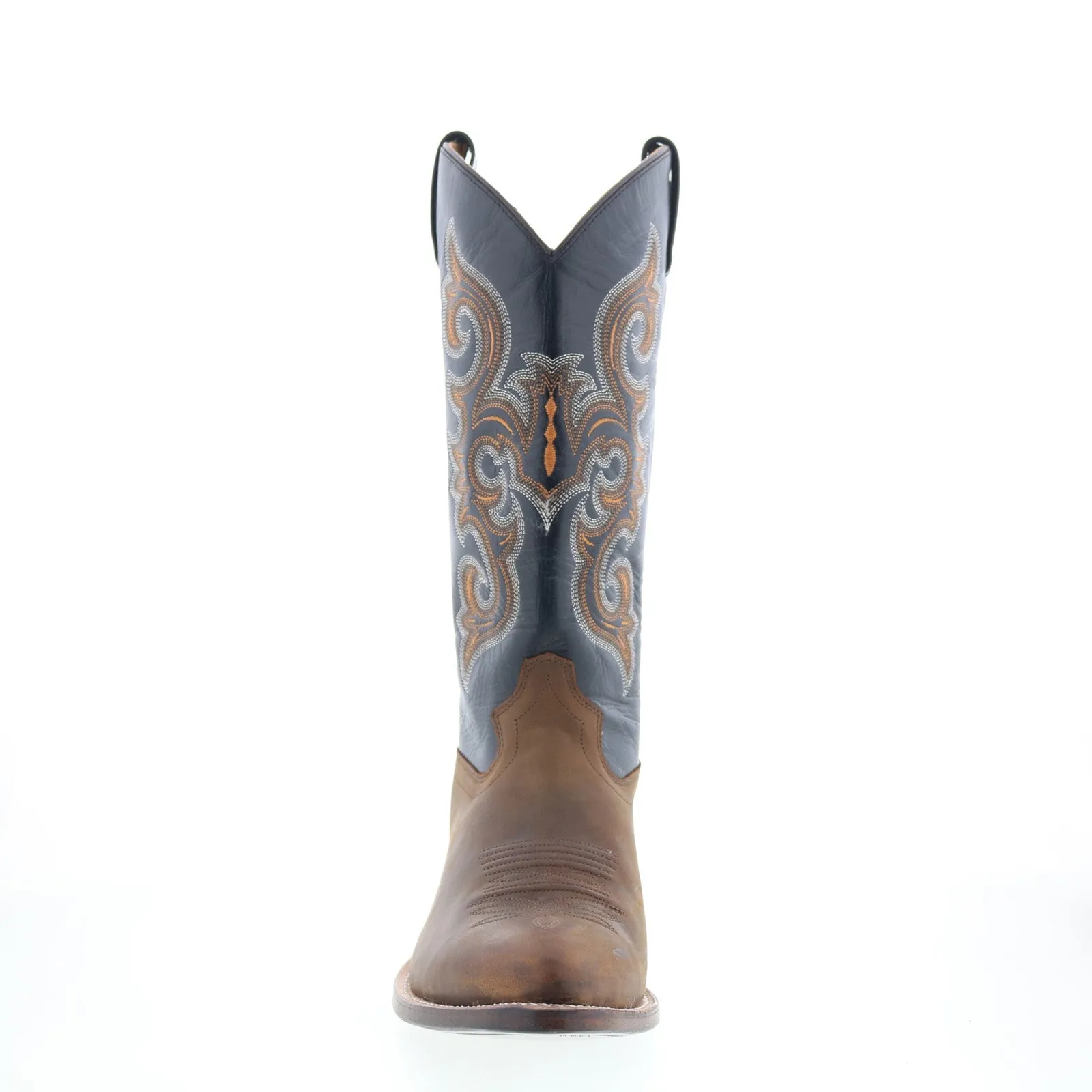 Weather Proof Shopping Lover Jama Old West 5507 Mens Brown Leather Slip On Cowboy Western Boots