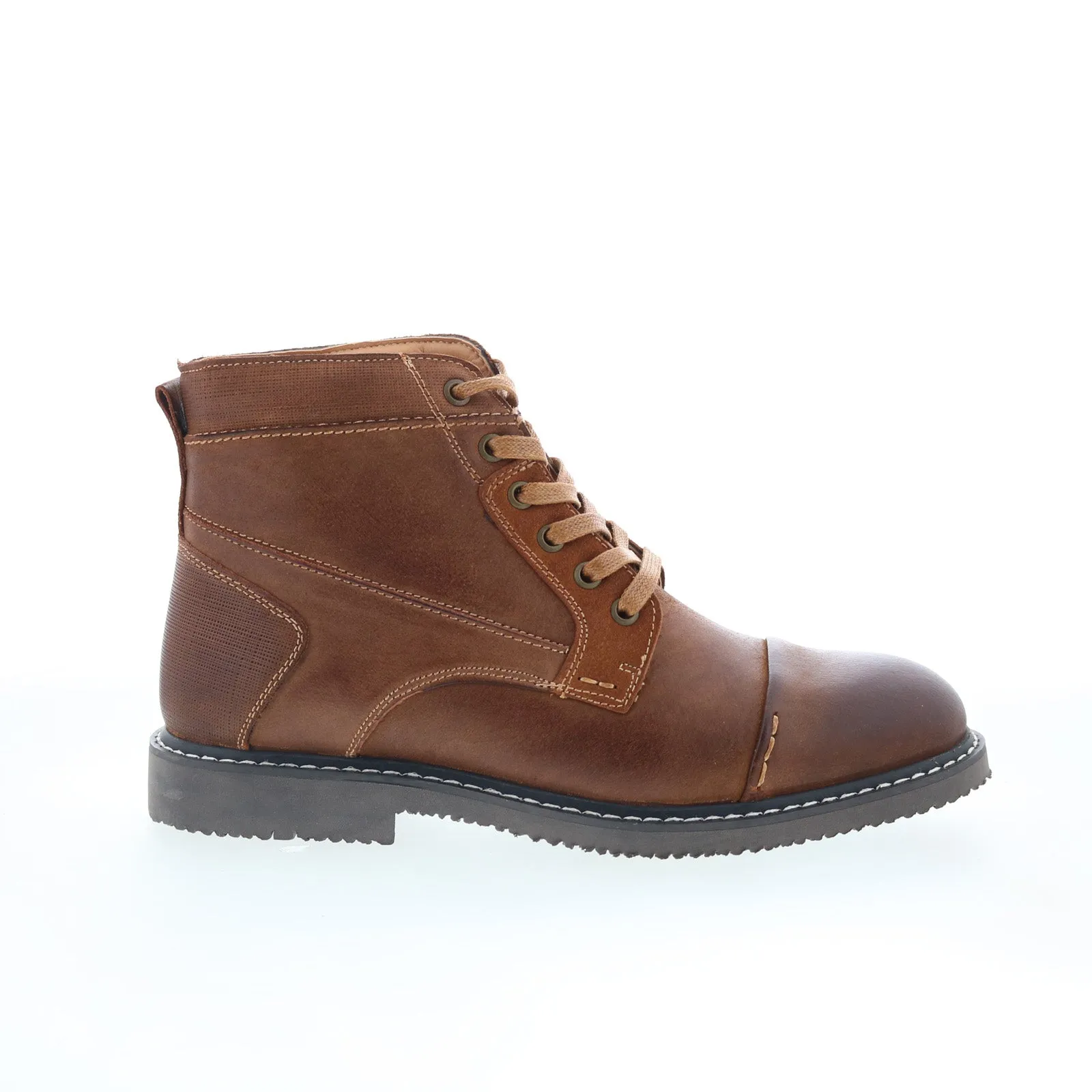 Propet Ford MDX032LBR Mens Brown Extra Wide Leather Casual Dress Boots Comfortable Cushioning Water Repellent