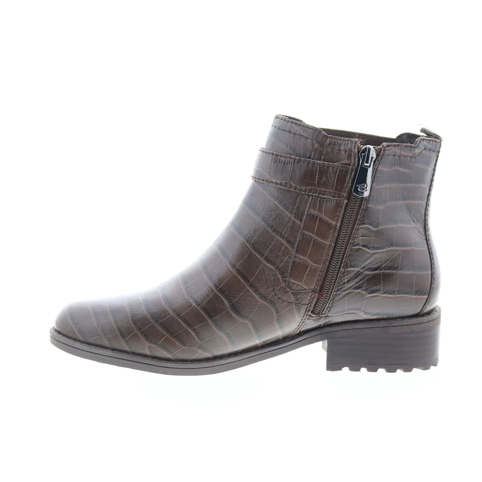 Easy Spirit Rae Martha Stewart Womens Brown Wide Leather Casual Dress Boots Step Control