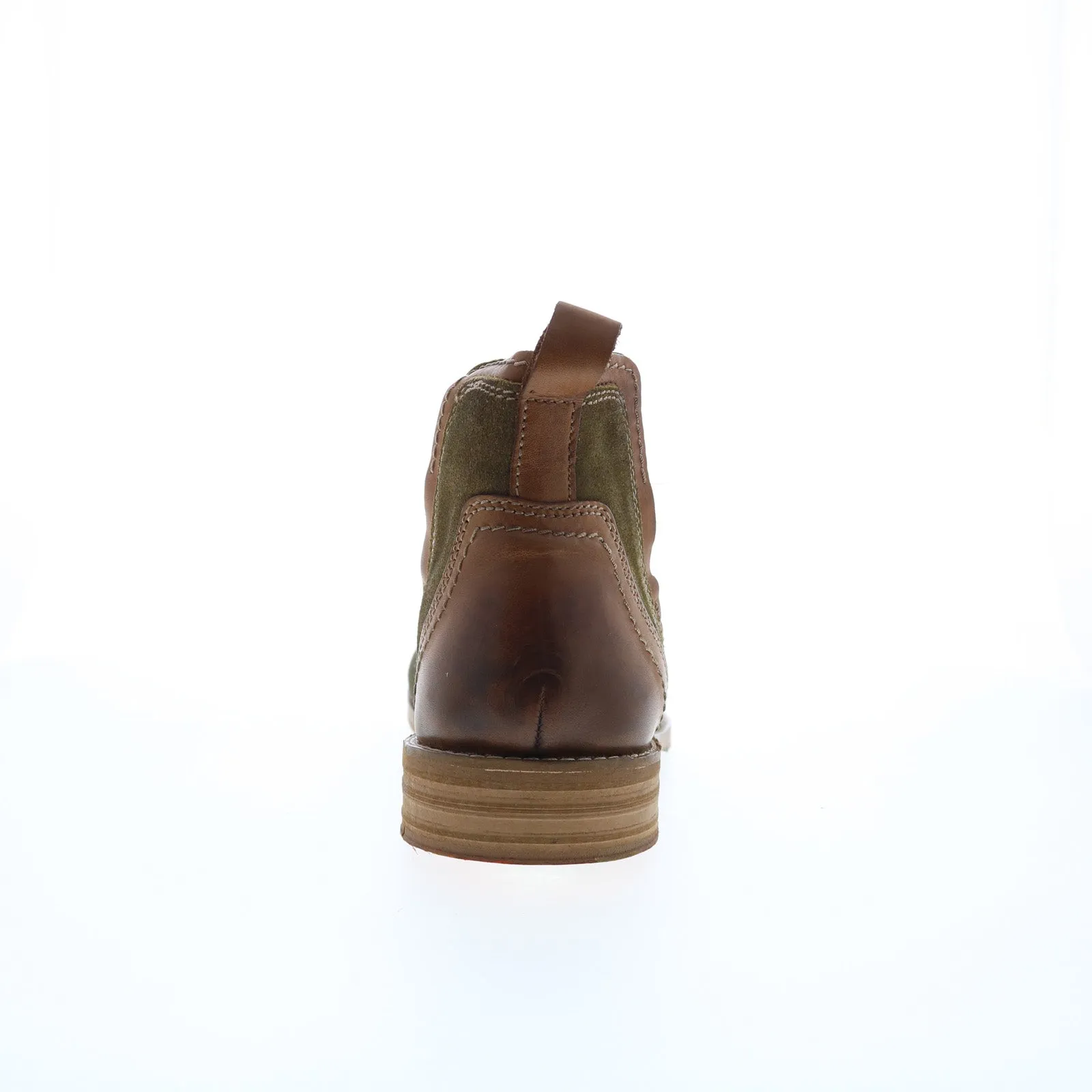 Tactical Build city commute Testosterone Apple Jay T99330 Mens Green Leather Slip On Chelsea Boots