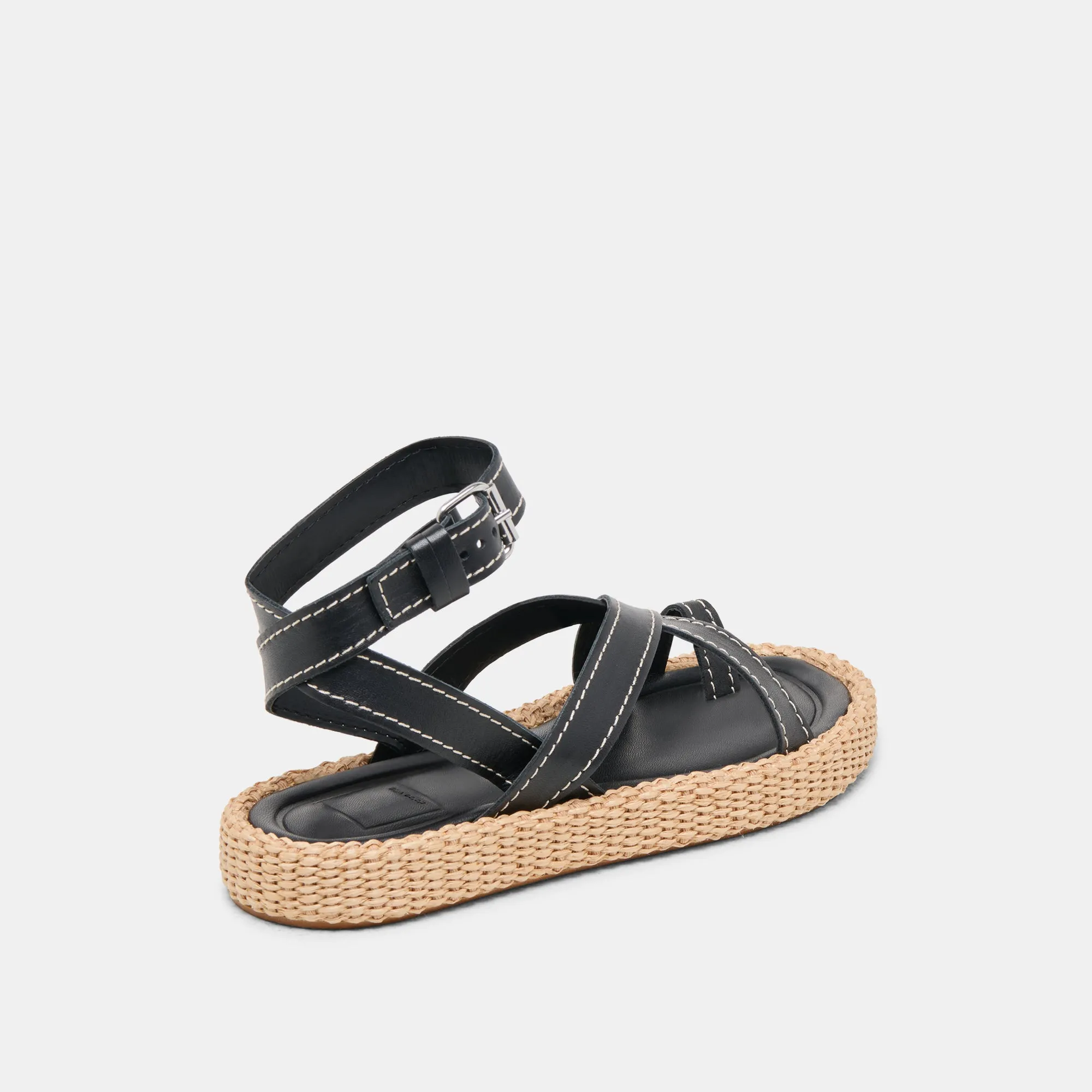 Outdoor Vibe Street Day ROXIE SANDALS BLACK LEATHER