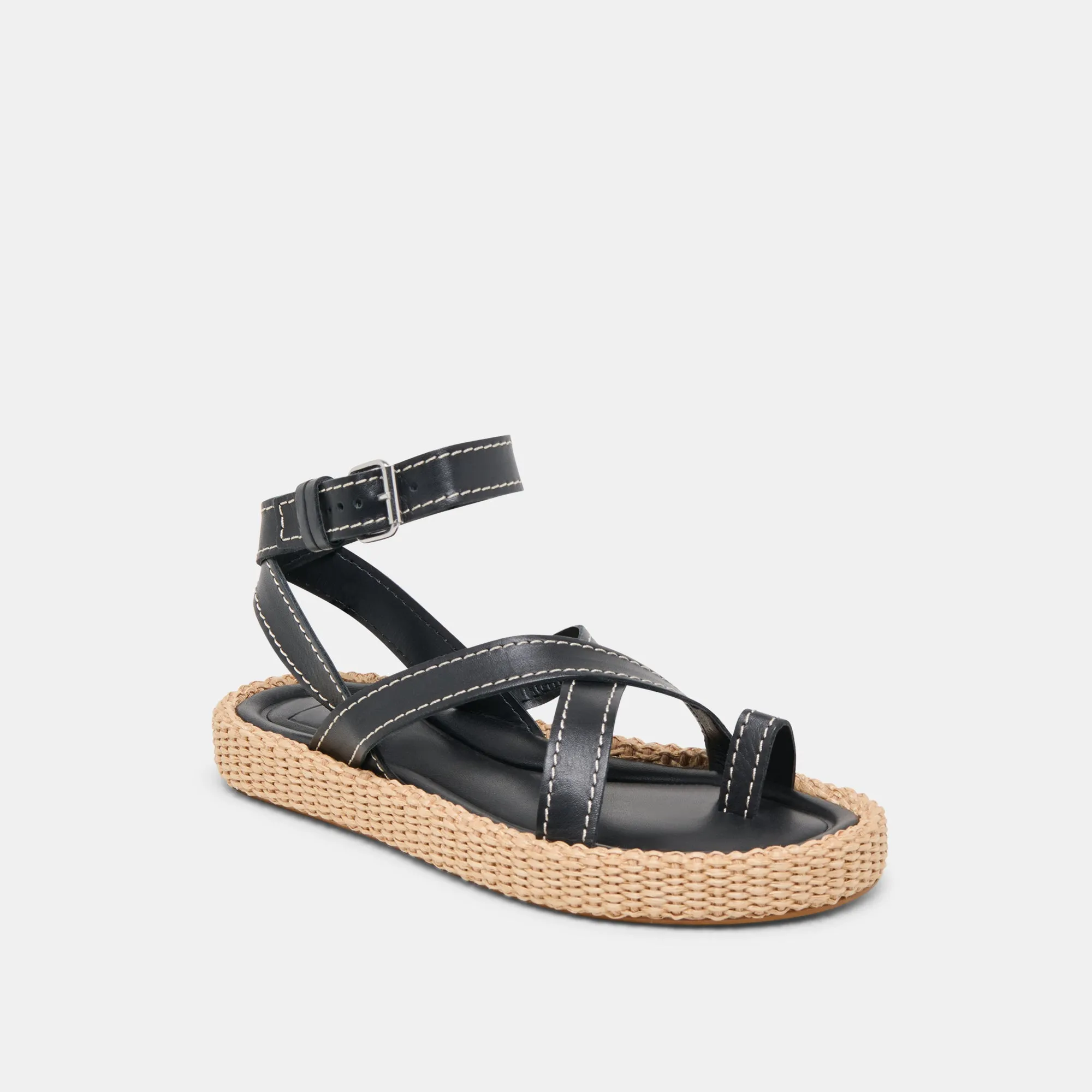 Spring Mood ROXIE SANDALS BLACK LEATHER