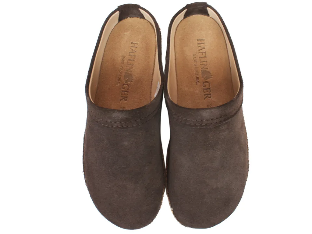 Smart Look Haflinger Leather Clogs Malmo Brown 916