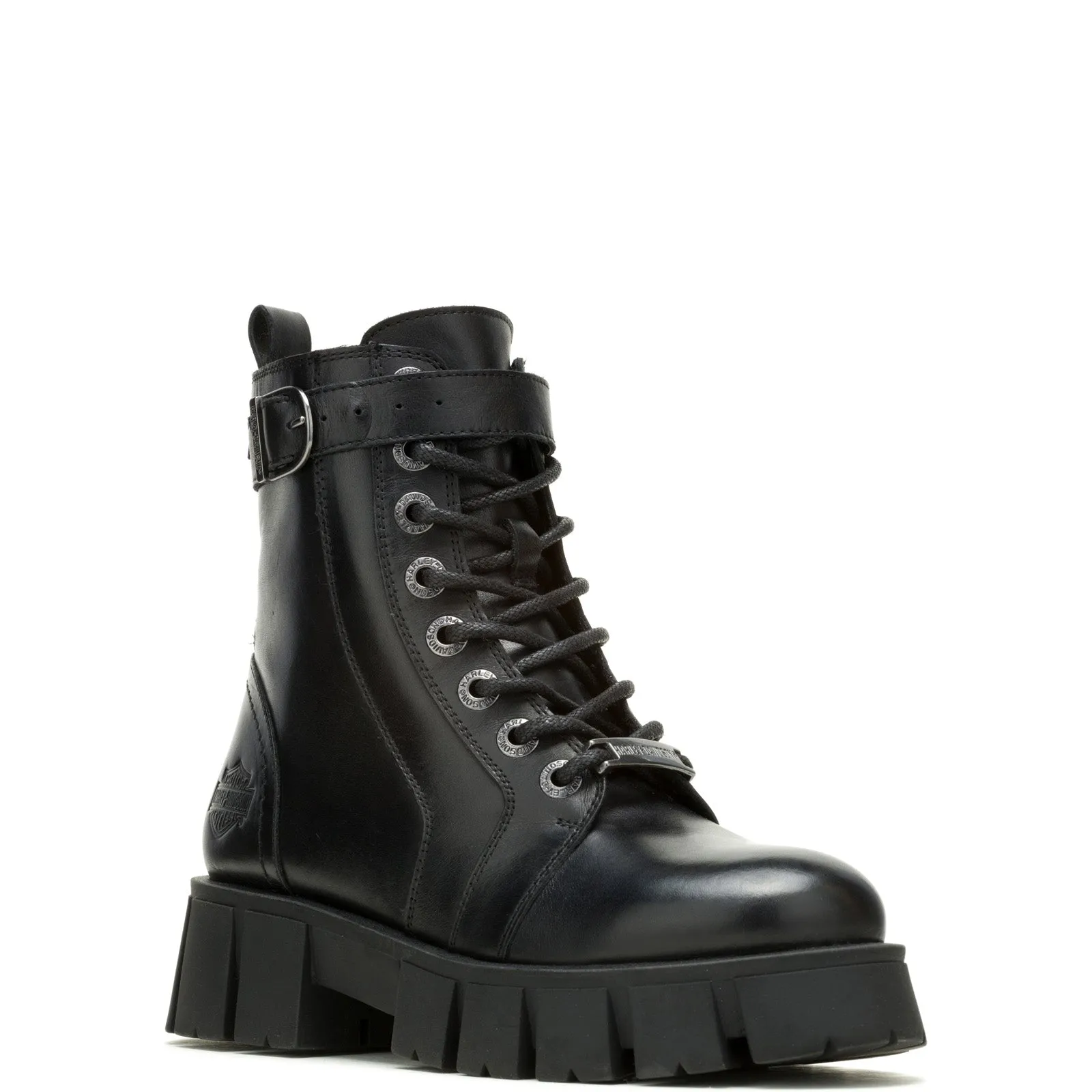 Soft Touch Harley-Davidson Uplift Buckle 6" D84807 Womens Black Casual Dress Boots