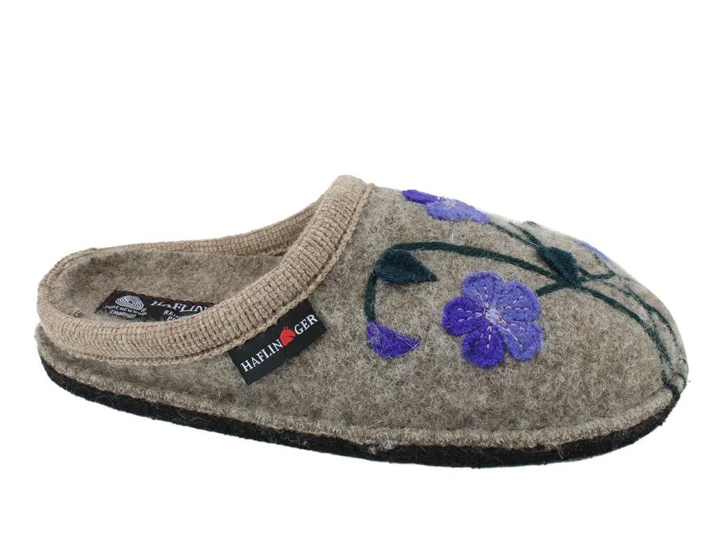 Haflinger Slippers Flair Viola Beige Bone Aid