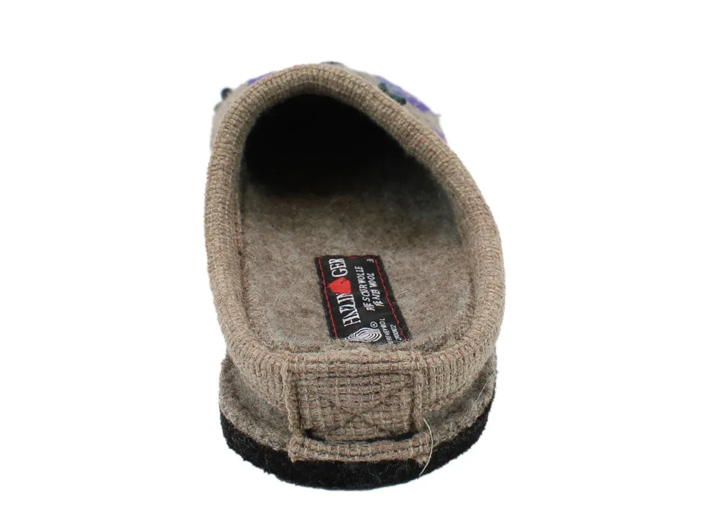 Haflinger Slippers Flair Viola Beige Active Day Durable Build