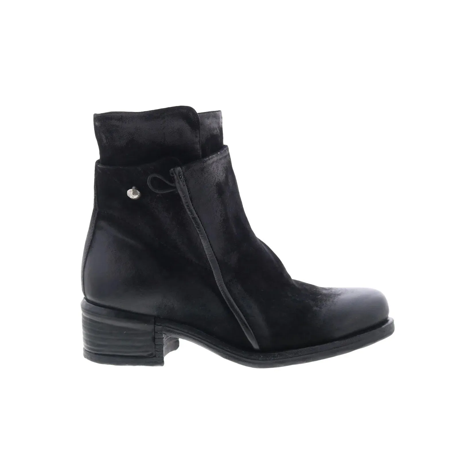 Flexible Movement Comfortable Stability A.S. 98 Ibsen Womens Black Leather Zipper Casual Dress Boots