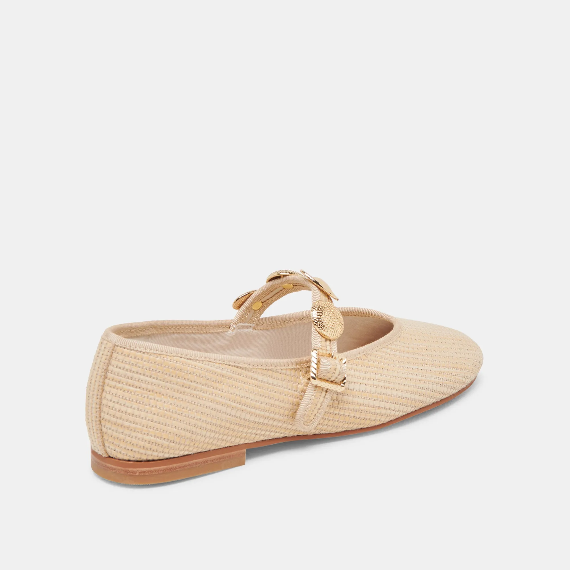 RELAN BALLET FLATS LT NATURAL RAFFIA Photo Day Padded