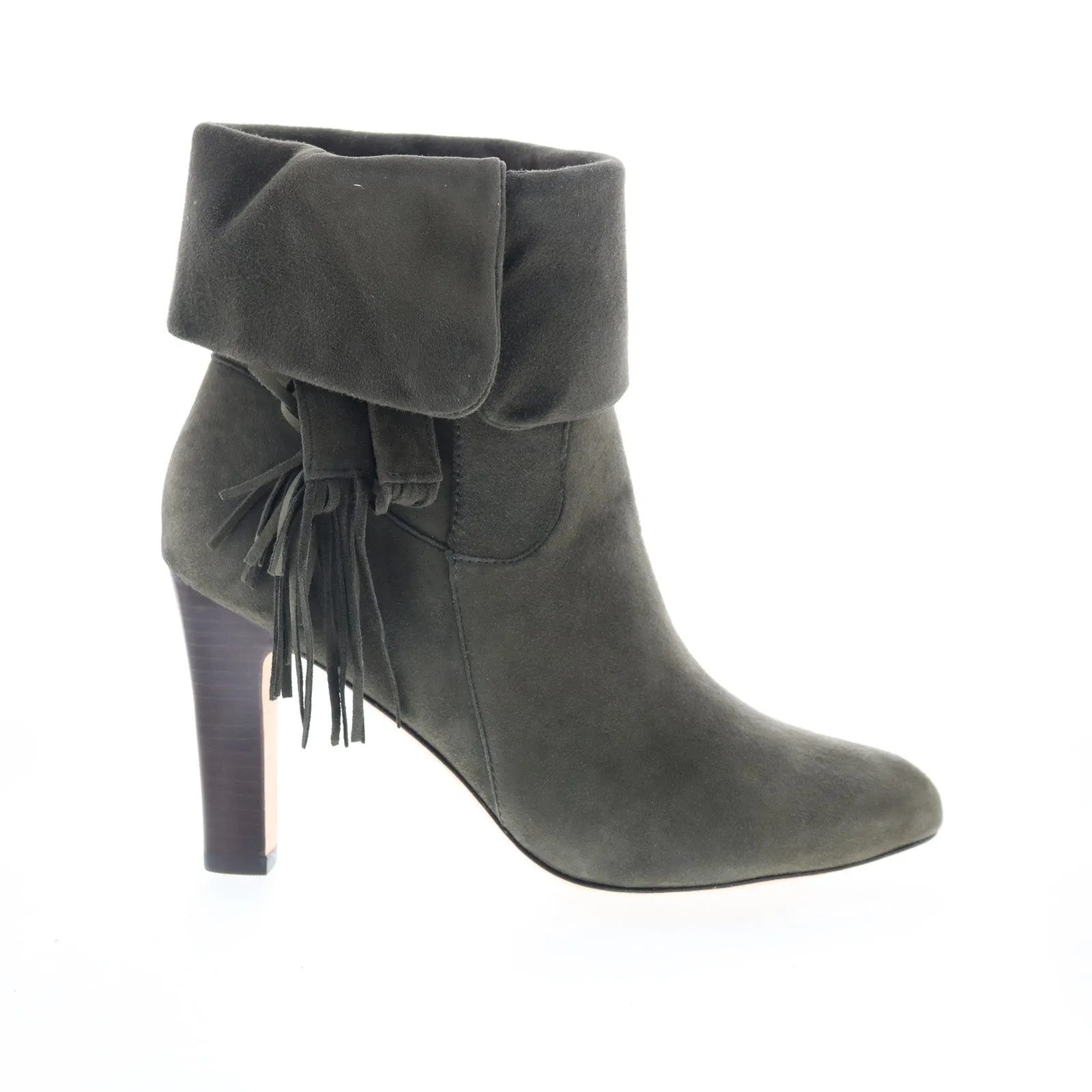 Ankle Lock Johnston & Murphy Keaton Cuff Bootie Womens Green Suede Ankle & Booties Boots
