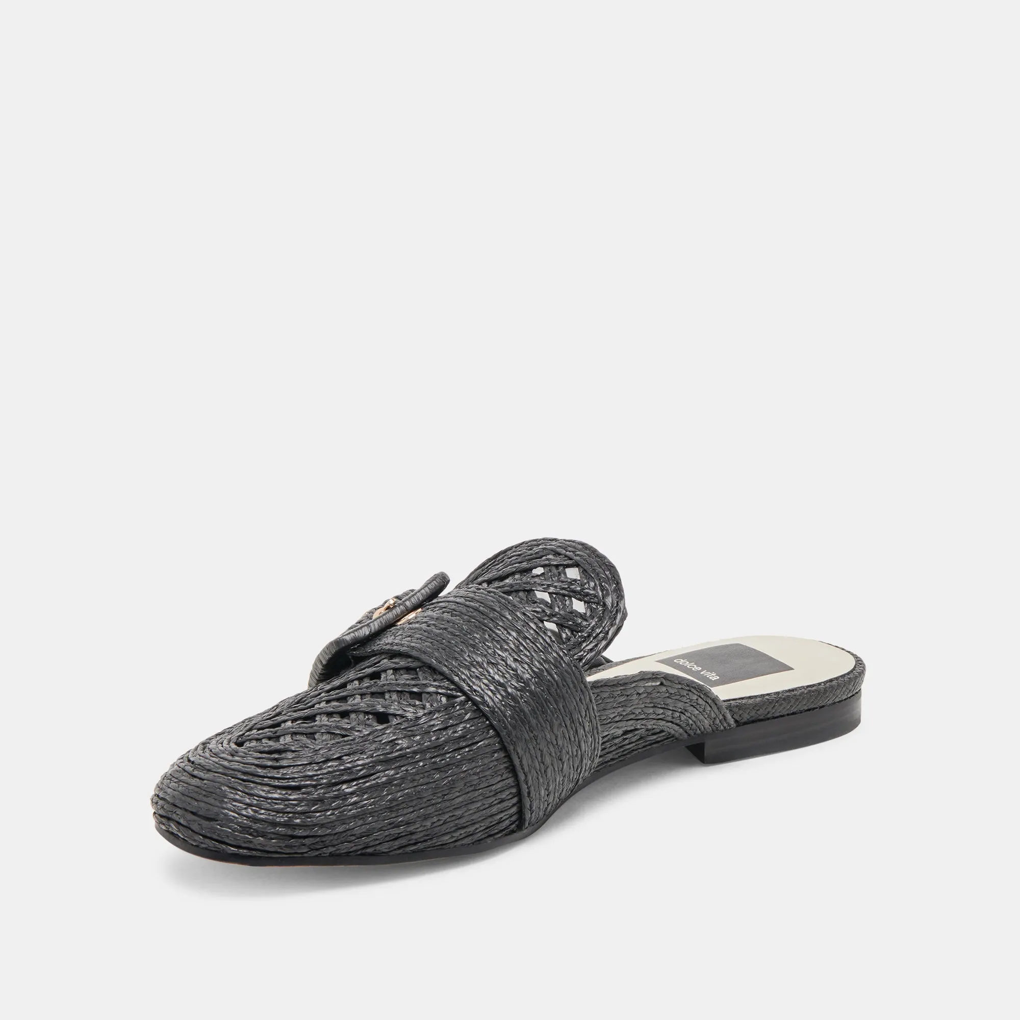 Bay Glow Food Court SIANNA FLATS BLACK RAFFIA