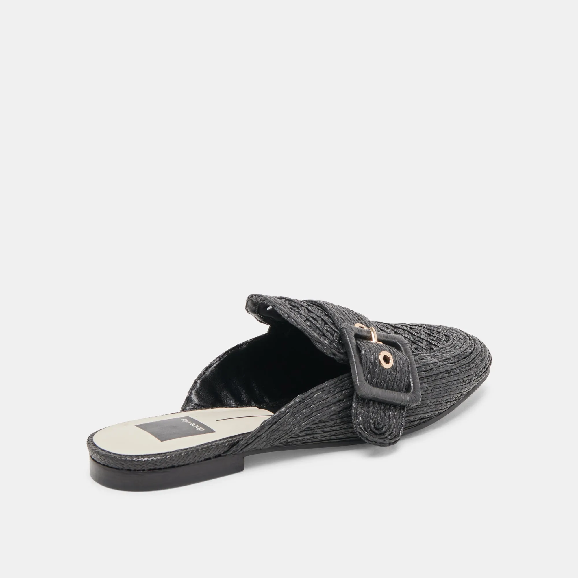 SIANNA FLATS BLACK RAFFIA Lace Touch Museum Day