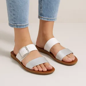 VS TREADS VELMA WHITE SILVER Comfy Flex Fit