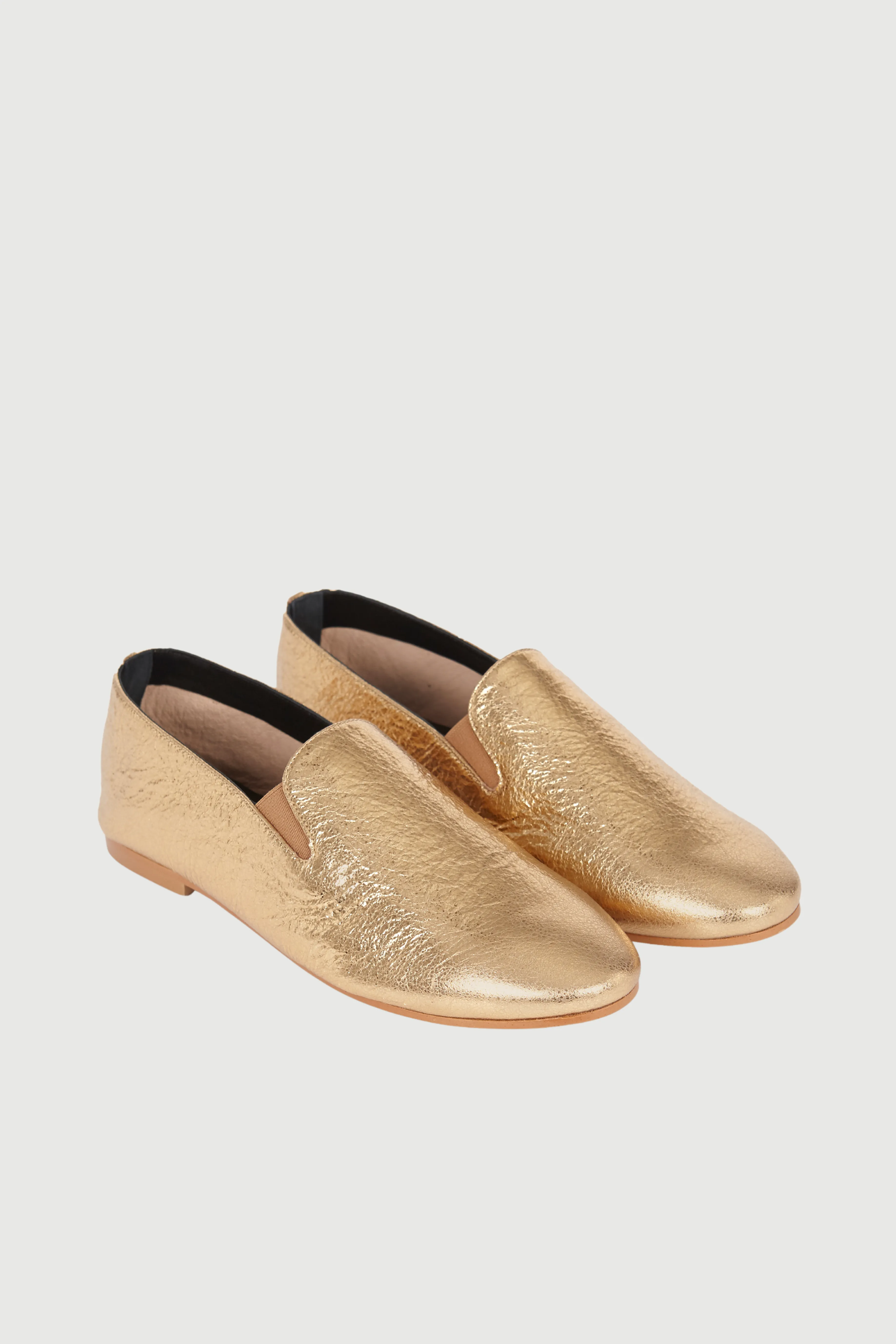 Practical Style Free Guard Cleo Loafers in Gold Leather