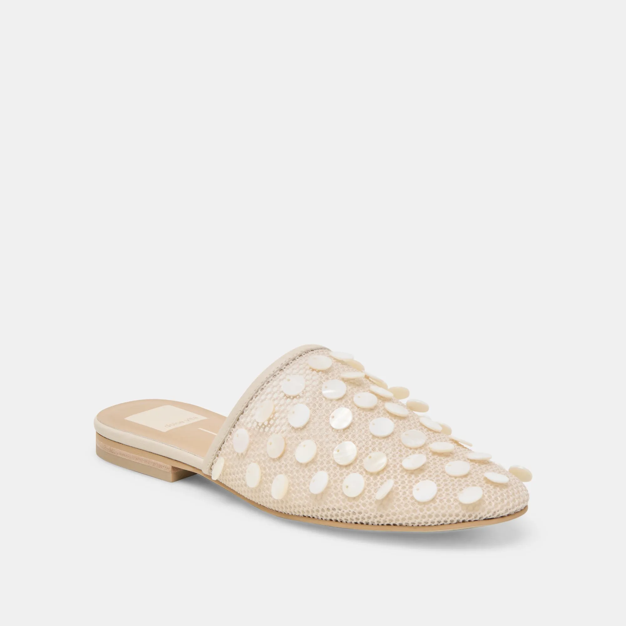 Simple Fit ROVA BEAD FLATS IVORY DISC MESH