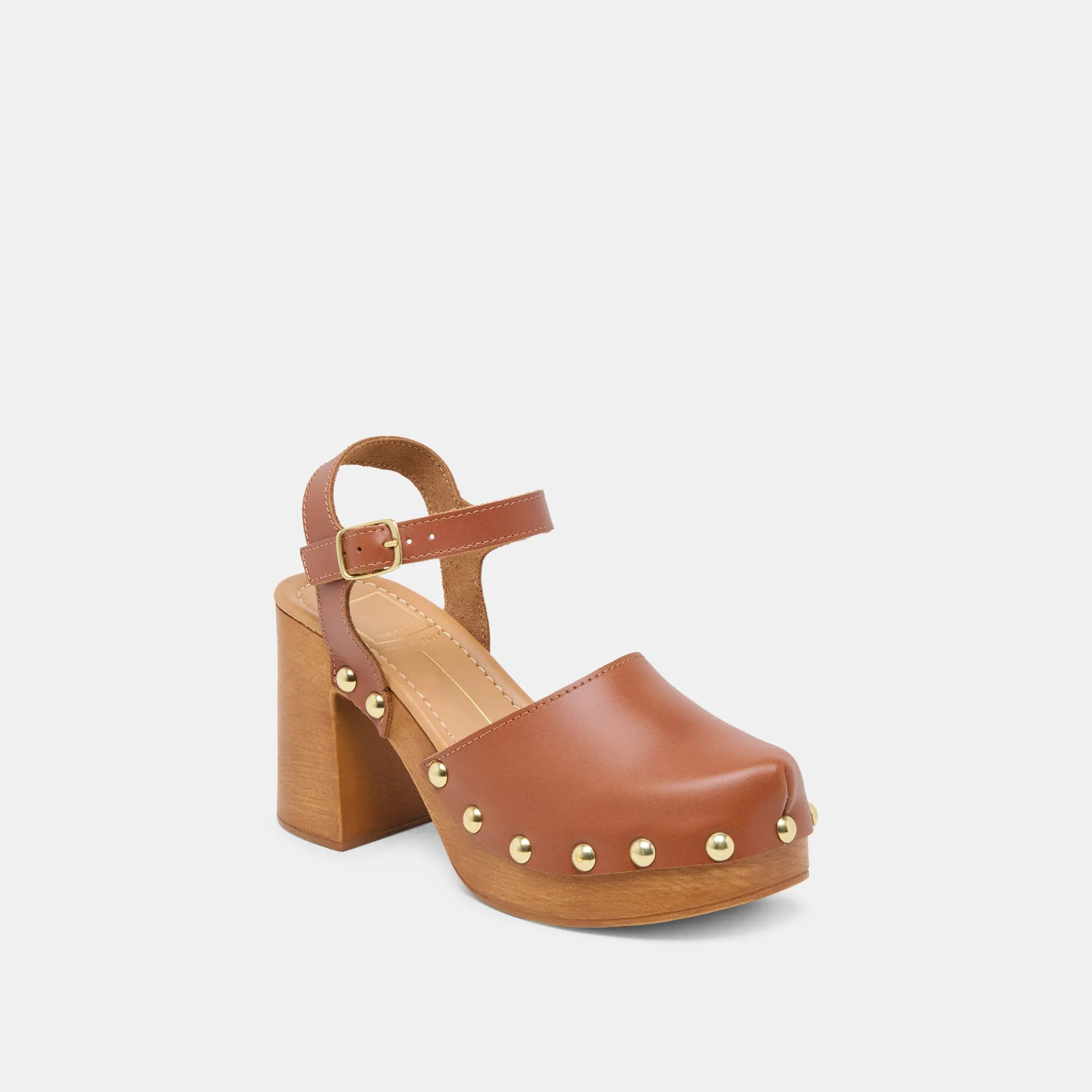 CLOVER HEELS COGNAC LEATHER Wide fit