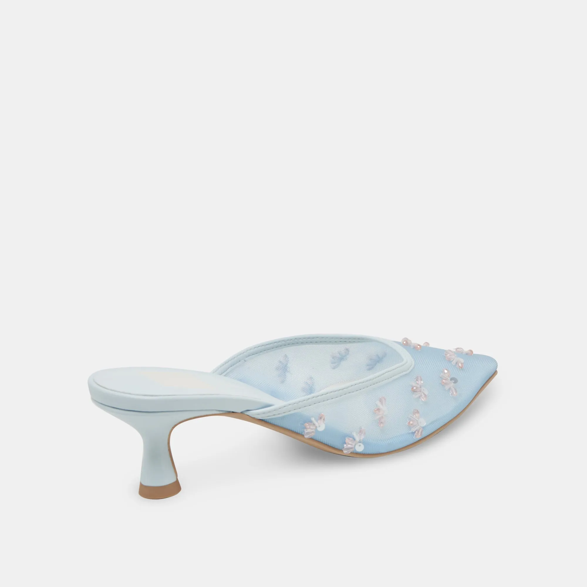 Quick Drying CLARA WIDE HEELS ICE BLUE MESH
