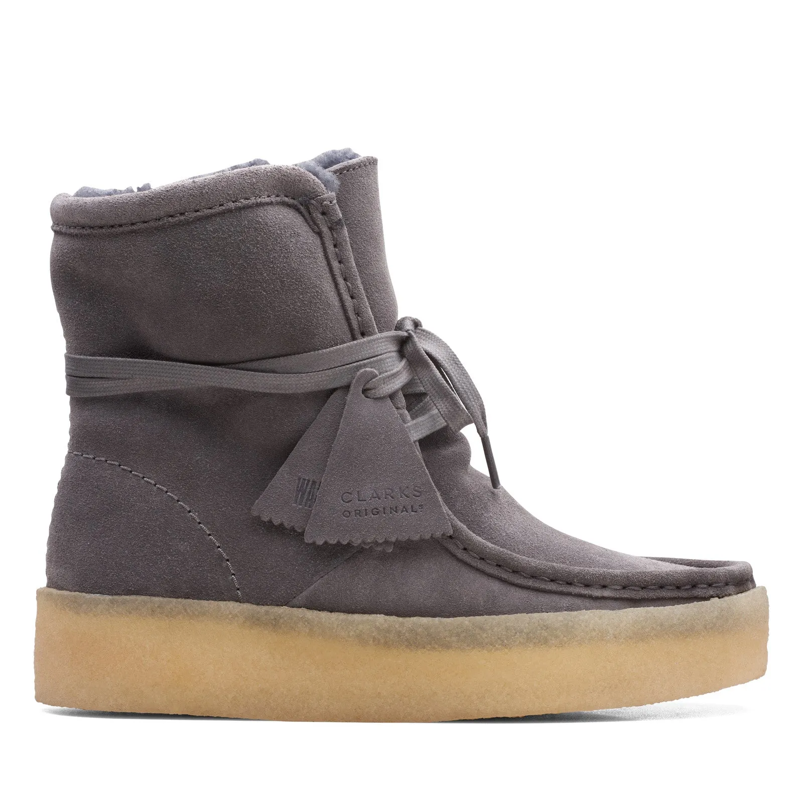 Washable Cool Seasons Clarks Wallabee Cup Hi 26168656 Womens Gray Suede Lace Up Casual Dress Boots