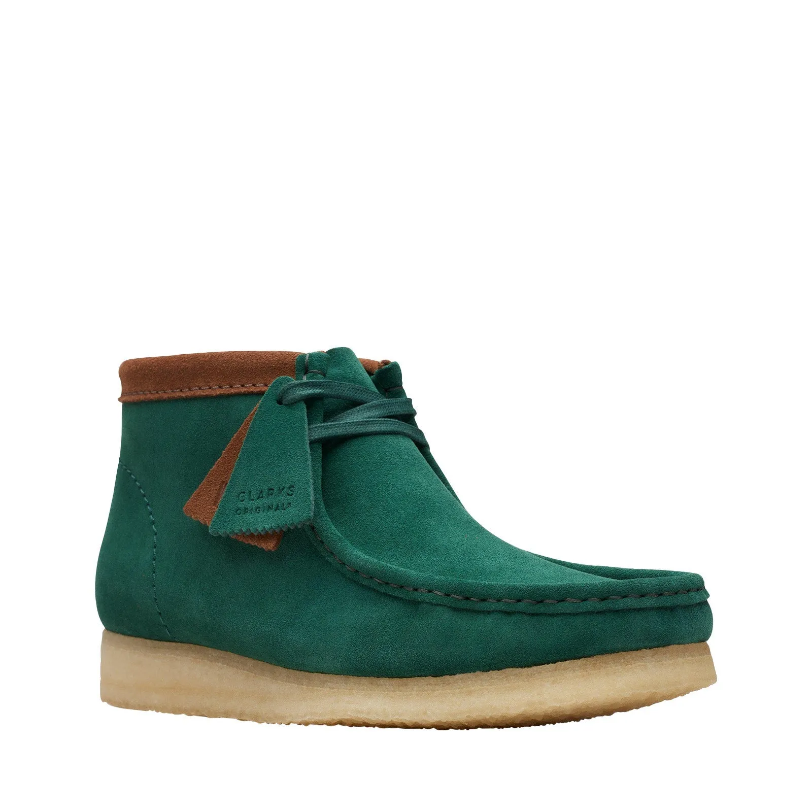 Built For Work City Utility Clarks Wallabee Boot 26172249 Mens Green Leather Lace Up Chukkas Boots