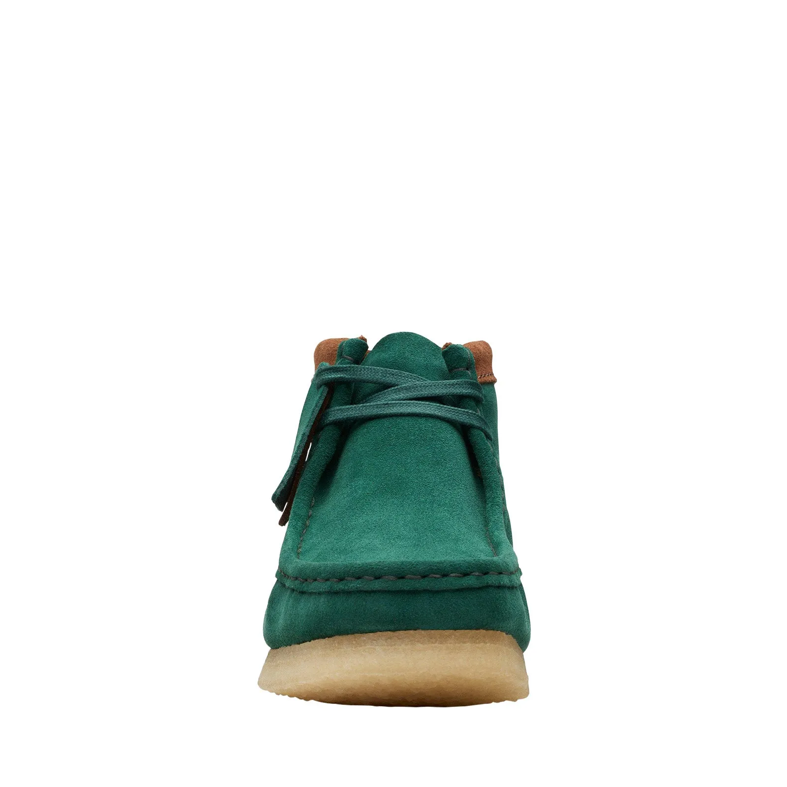 Clarks Wallabee Boot 26172249 Mens Green Leather Lace Up Chukkas Boots Urban Exploration Long Haul