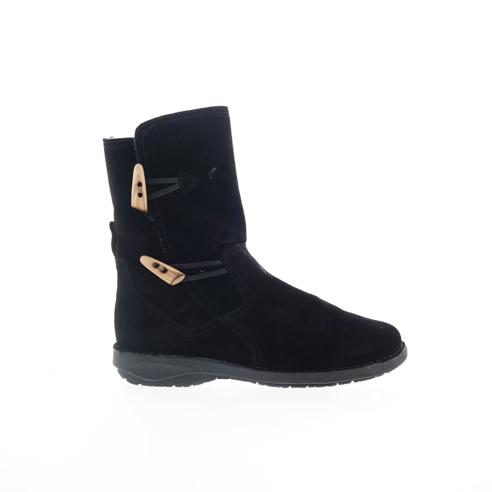 Water Line Miz Mooz Pamela Womens Black Suede Zipper Casual Dress Boots